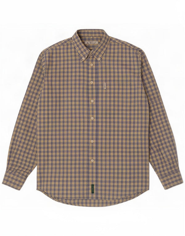 Camisa Ben Sherman para hombre de algodón a cuadros azul grande