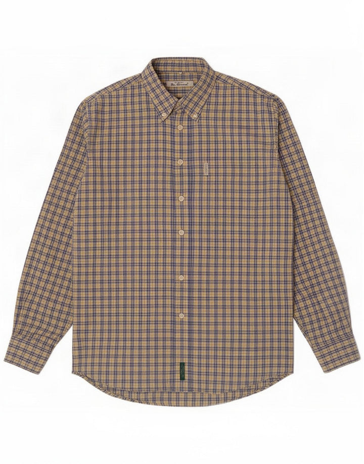 Camisa Ben Sherman para hombre de algodón a cuadros azul grande