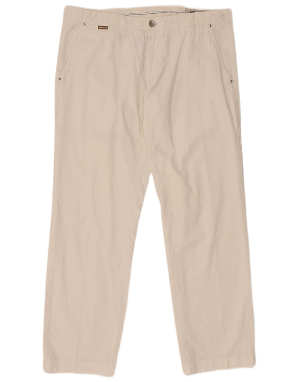 Pantalón chino recto Gas para hombre W36 L29 Algodón blanco