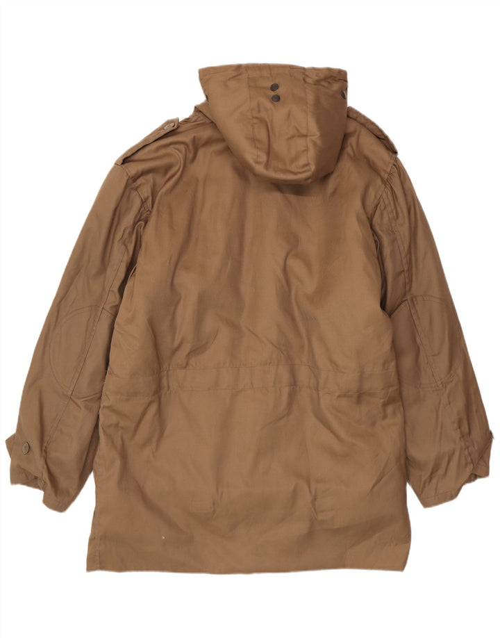 Country Chaqueta Parka Sherpa con Capucha para Hombre UK 38 Poliéster Beige Medio