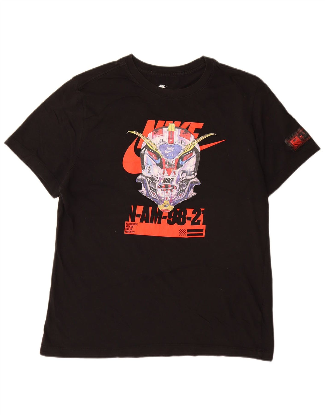 Nike - Camiseta gráfica para hombre, talla grande, algodón negro