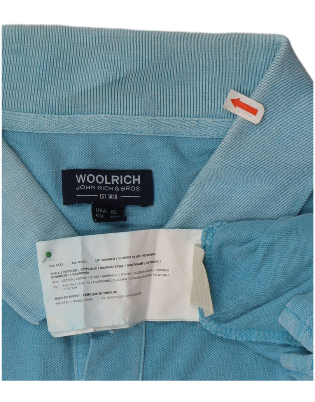 Woolrich Polo para hombre 2XL Algodón azul