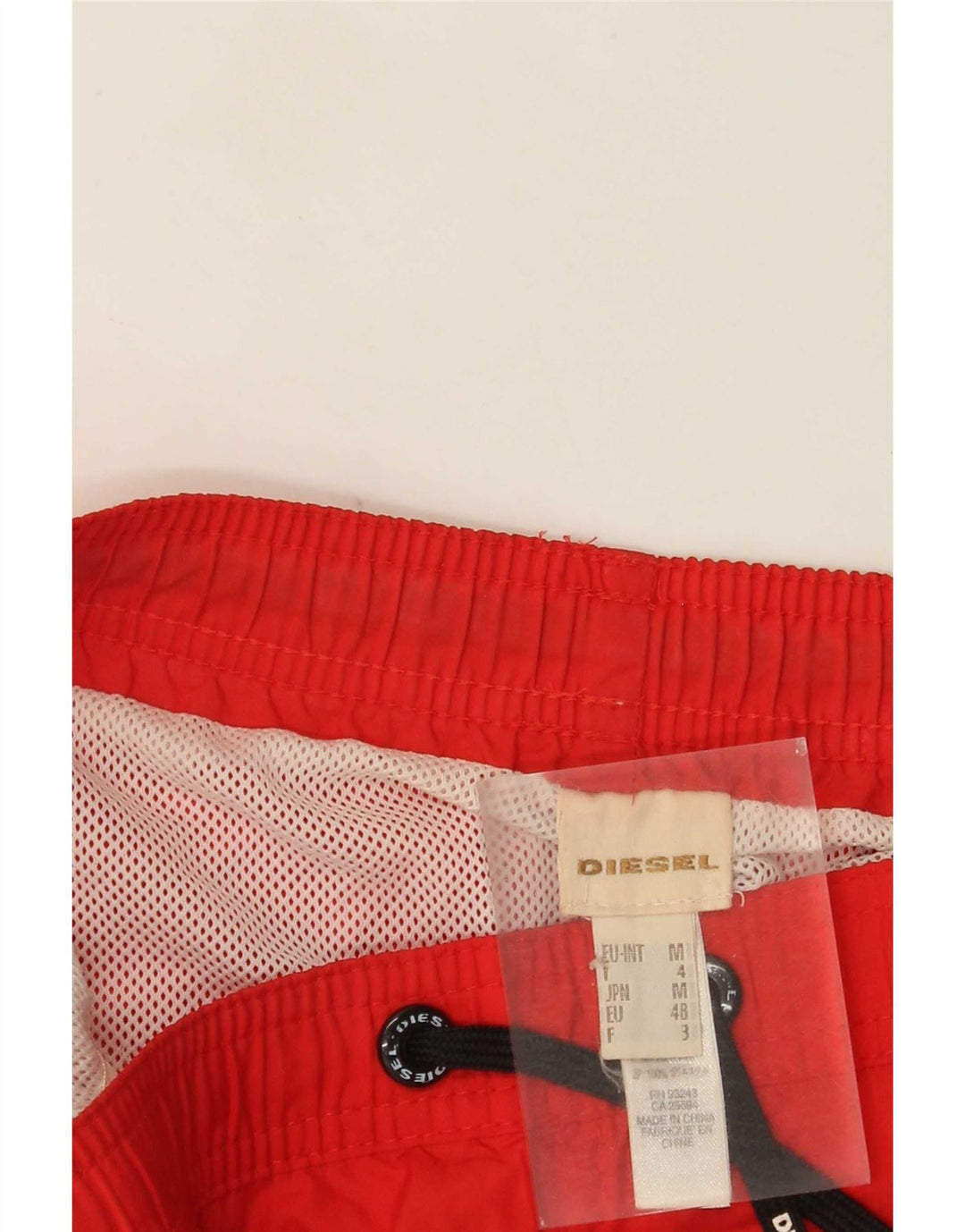 Diesel Hombre Bañador Con Estampado De Poliéster Rojo Medio