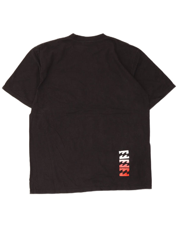Billabong Hombre Camiseta Gráfica Top XL Algodón Negro