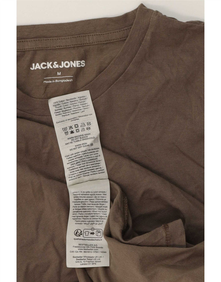 Jack & Jones Hombre Camiseta Top Algodón Marrón Medio