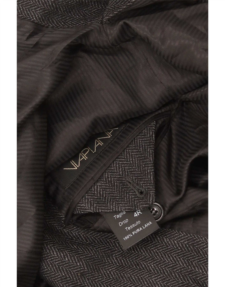 Viapiana Chaqueta tipo blazer de 2 botones para hombre IT 60 5XL Lana nueva en espiga gris
