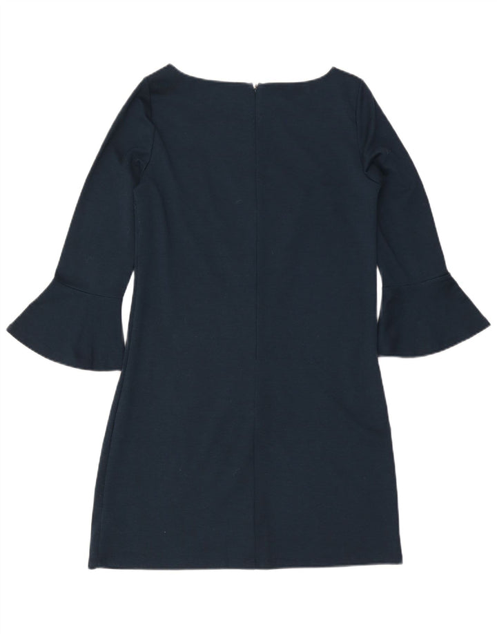 Gap Vestido recto de manga 3/4 para mujer UK 10 Small Poliéster azul marino