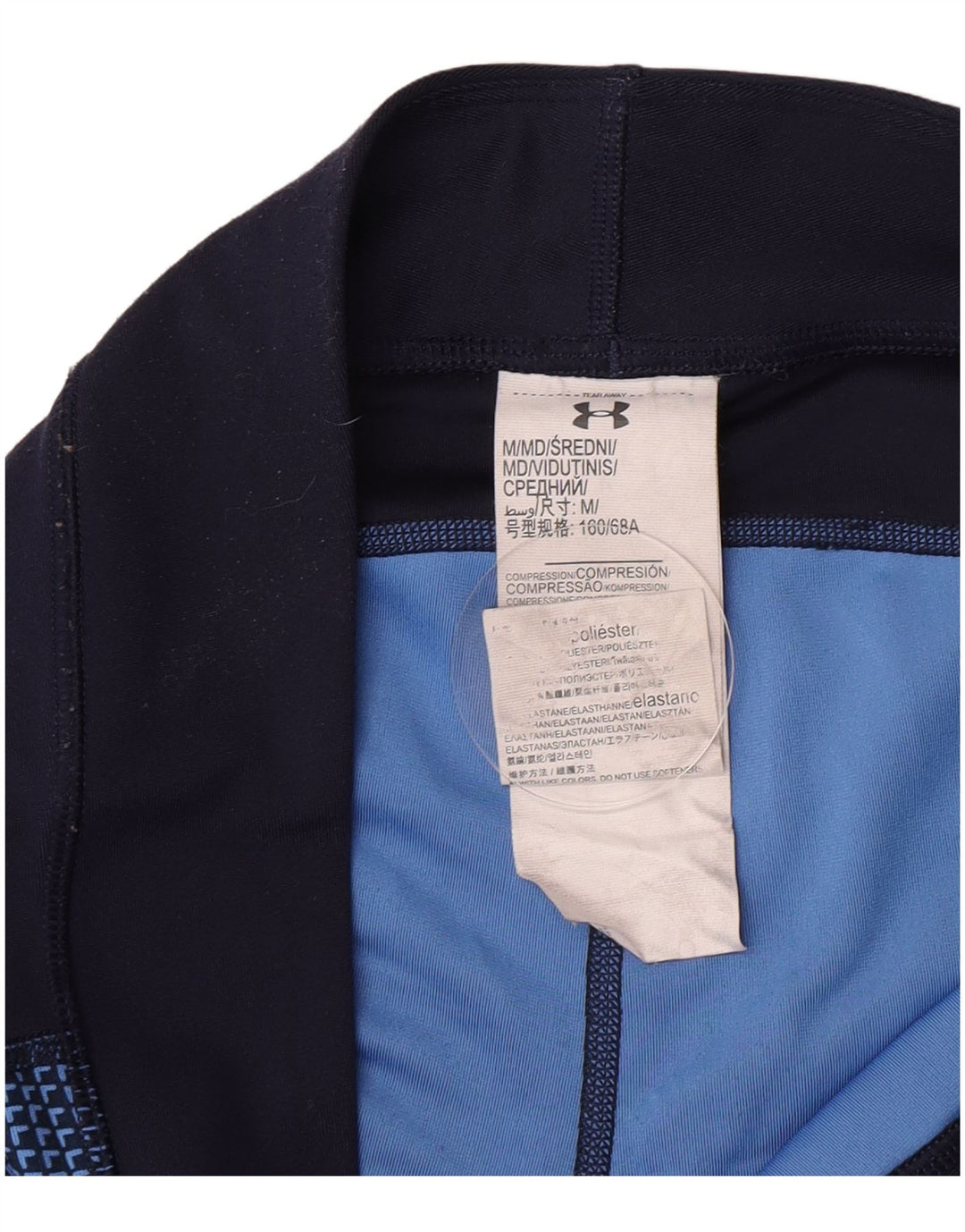 Mallas Under Armour Mujer Poliéster Geométrico Azul Medio