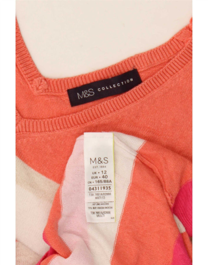 Marks & Spencer Suéter con Cuello en V para Mujer UK 40 Mediano Multicolor
