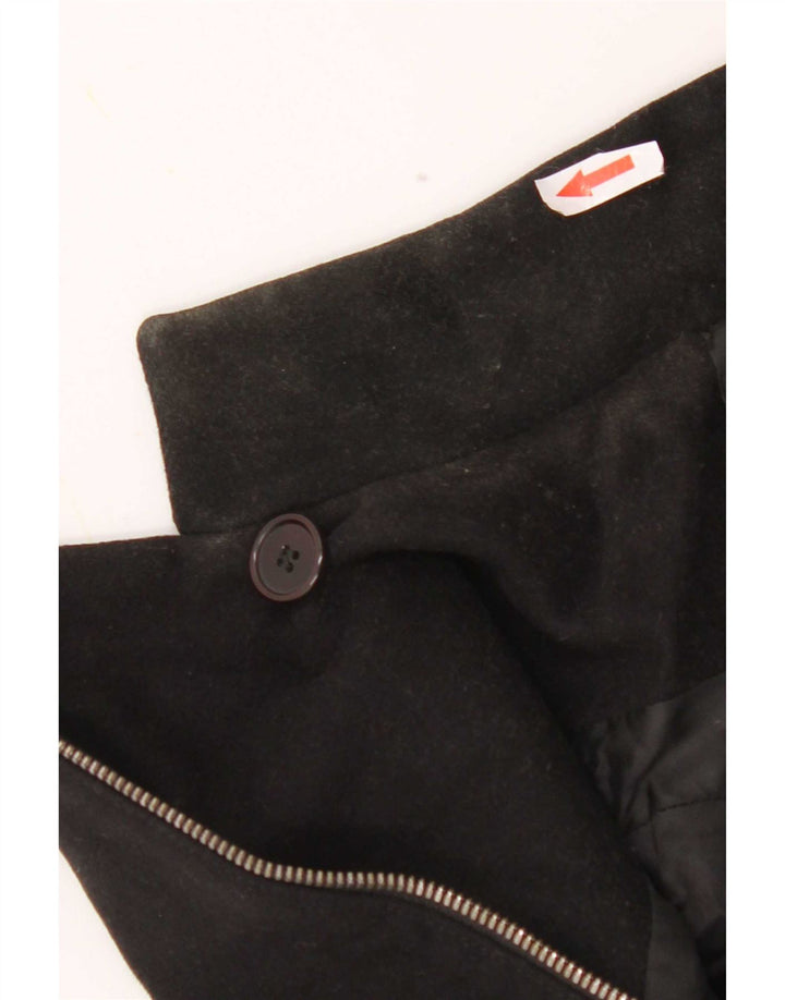 Chaqueta motera para mujer Reiss UK 10 Small Black Wool