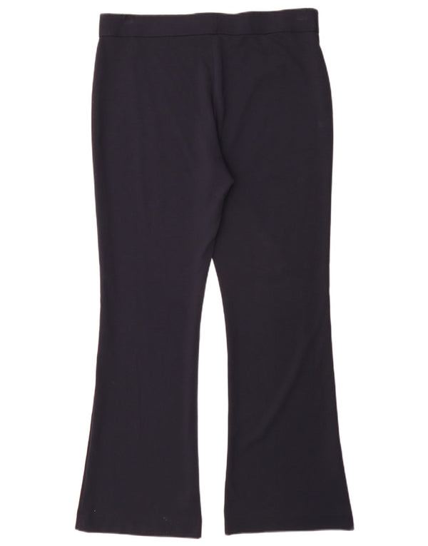Marks & Spencer Pantalones acampanados para mujer UK 40 Large W34 L31 Viscosa azul marino