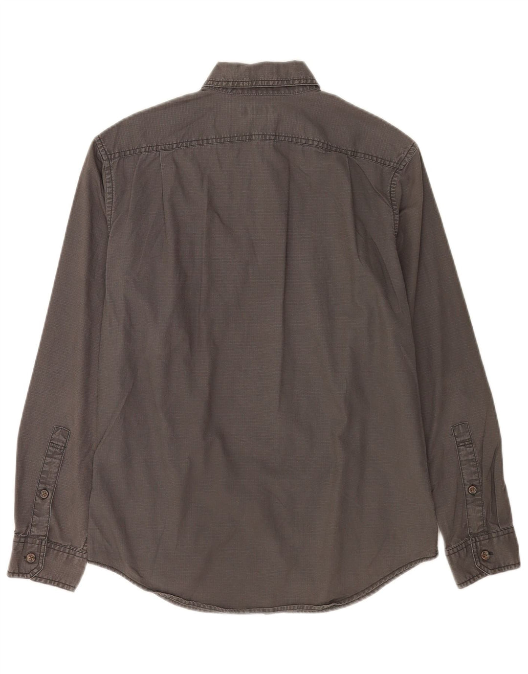 Eddie Bauer Camisa de corte clásico para hombre pequeña de algodón gris