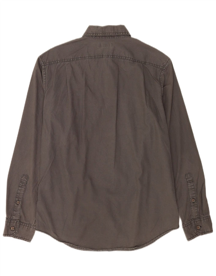 Eddie Bauer Camisa de corte clásico para hombre pequeña de algodón gris