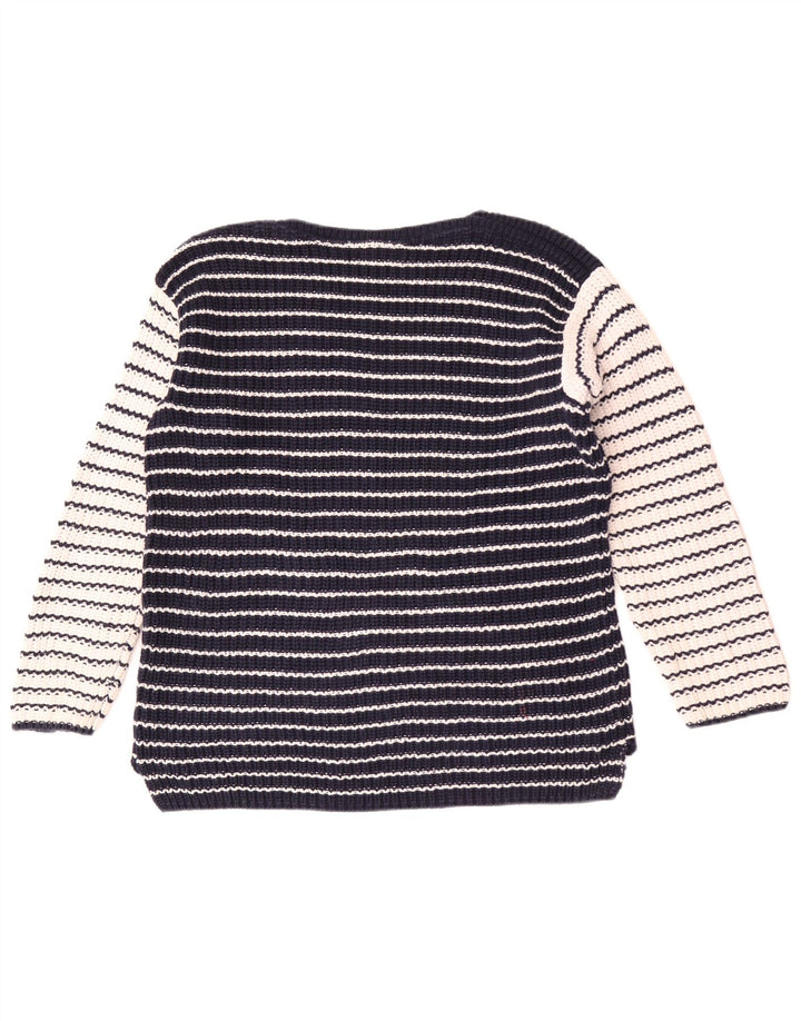 Marks & Spencer Jersey con cuello barco para mujer, talla 44, talla mediana, azul marino