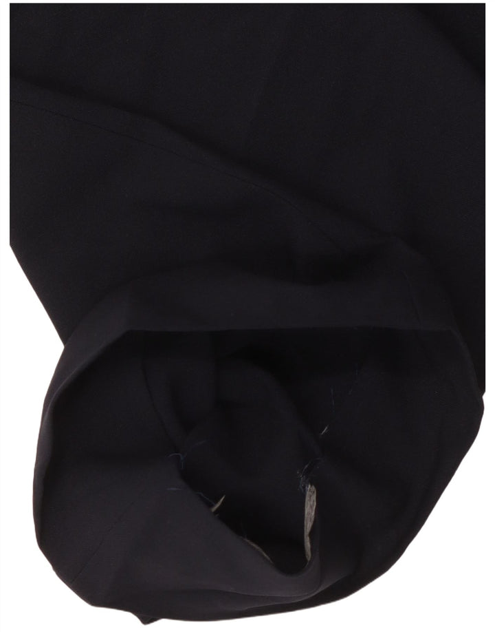 Marks & Spencer Pantalón chino regular para hombre W42 L30 Poliéster azul marino