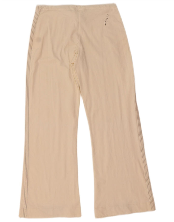 Champion Pantalones De Chándal Acampanados Para Mujer UK 12 Medium Off White Poliamida