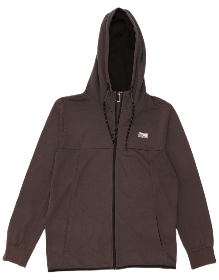 Jack & Jones Sudadera con capucha y cremallera para hombre Poliéster gris medio