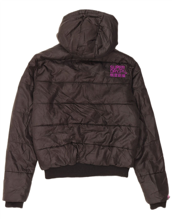 Superdry Chaqueta Acolchada Con Capucha Para Mujer UK 40 Large Poliéster Negro