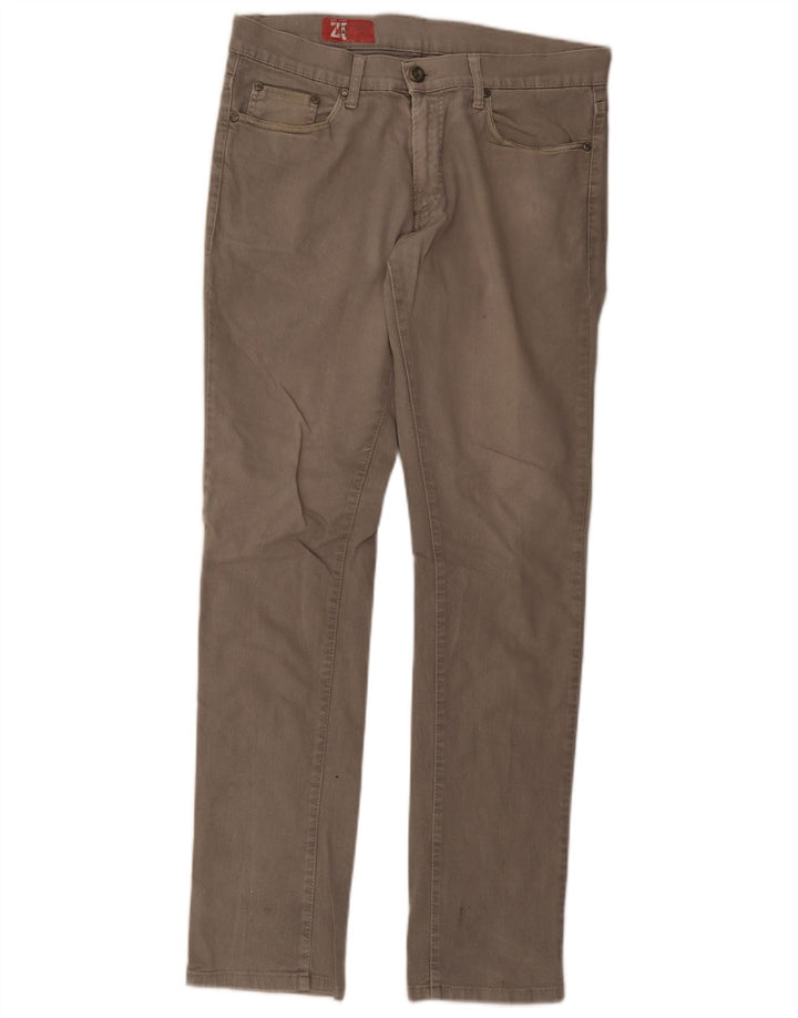 Zara Hombre Vaqueros Slim W33 L33 Algodón Gris