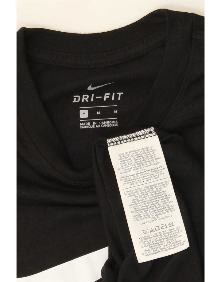 Nike Camiseta Dri Fit Graphic para Hombre Top Mediano Negro Poliéster