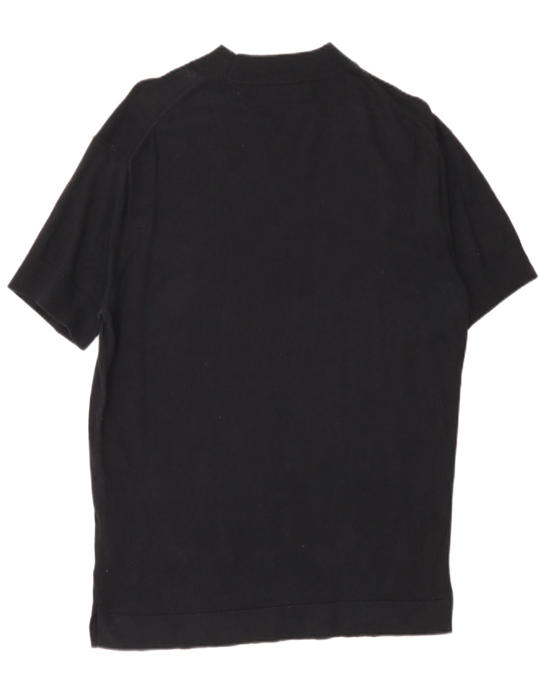 Zara Hombre Camiseta Top XL Algodón Negro