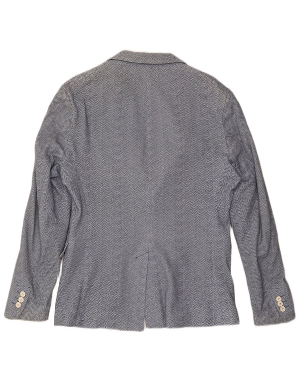 Zara Chaqueta Blazer De 2 Botones Para Hombre EU 48 Algodón Azul Medio