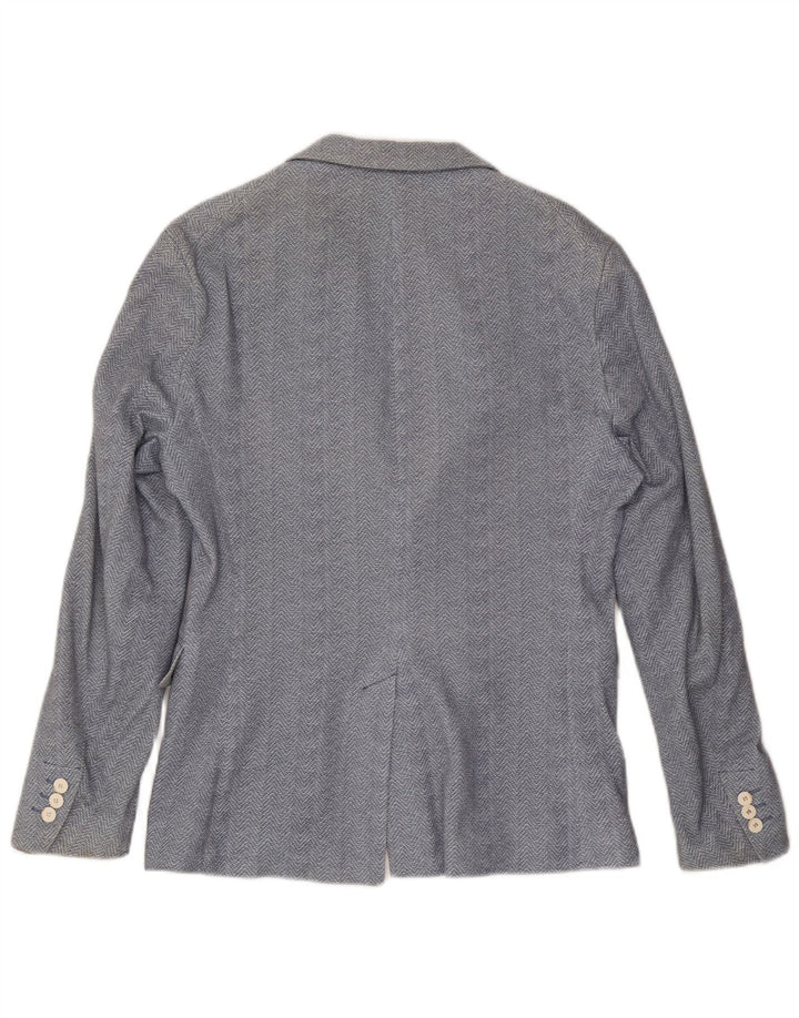 Zara Chaqueta Blazer De 2 Botones Para Hombre EU 48 Algodón Azul Medio