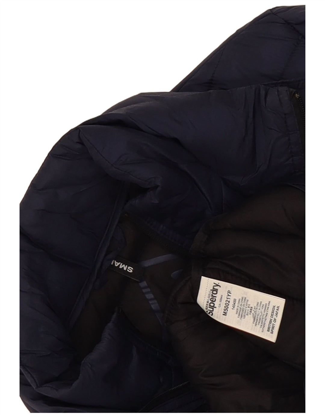 Superdry Chaqueta acolchada para hombre UK 36 Small Nylon azul marino