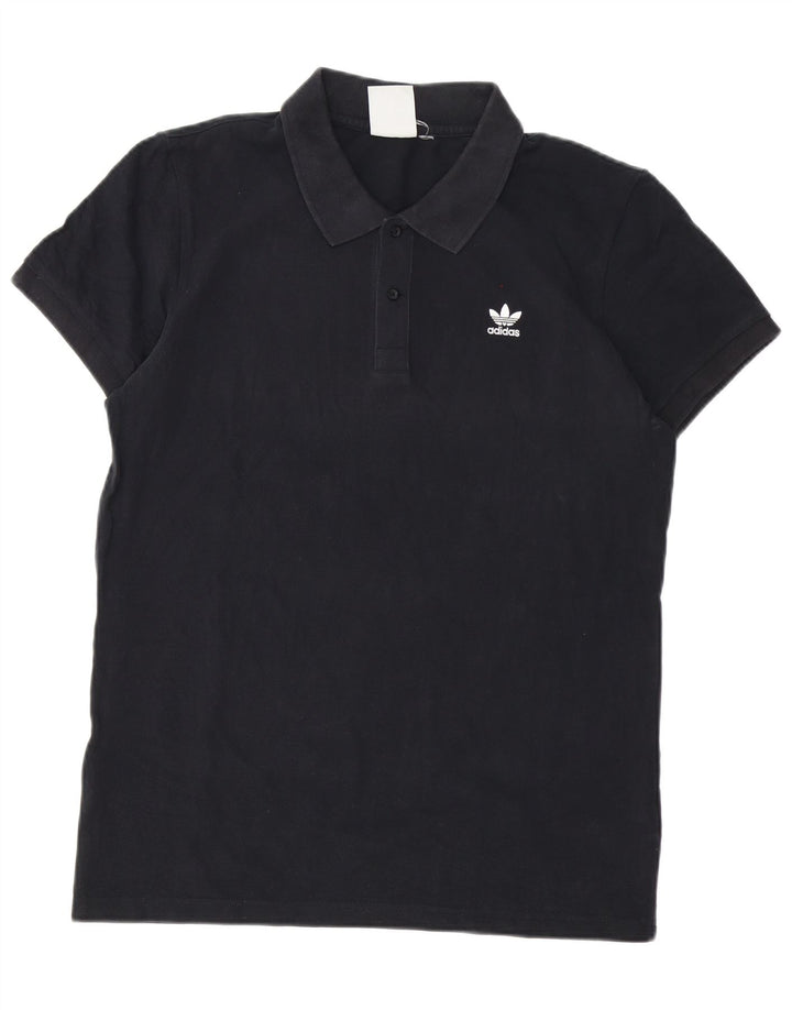 Polo Adidas Hombre Algodón Negro Mediano
