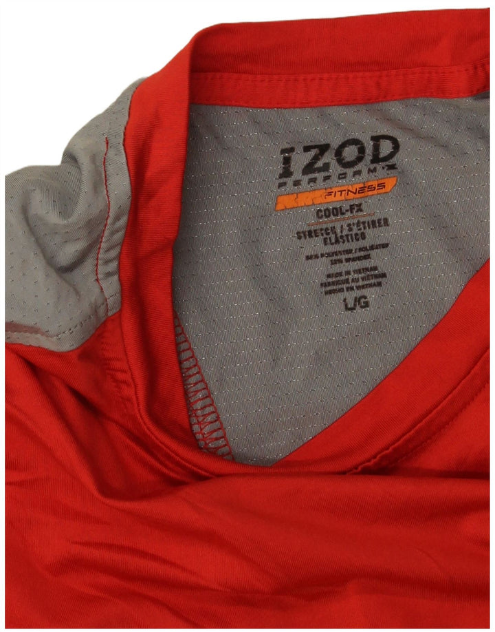 IZOD - Camiseta para hombre, talla grande, color rojo