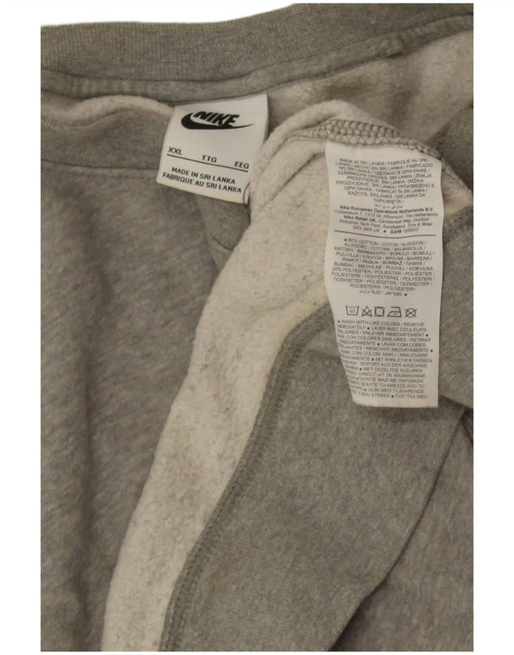 Nike - Sudadera para hombre, talla 2XL, algodón moteado gris