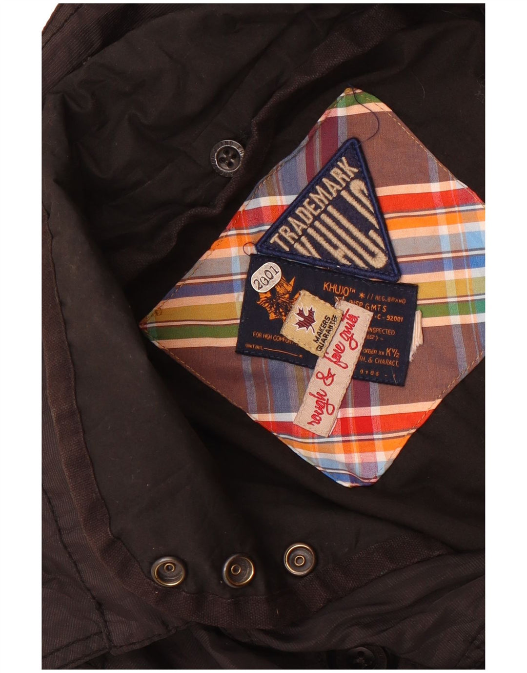 Trademark - Chaqueta cortavientos con doble botonadura para mujer, talla 40, talla M, color negro