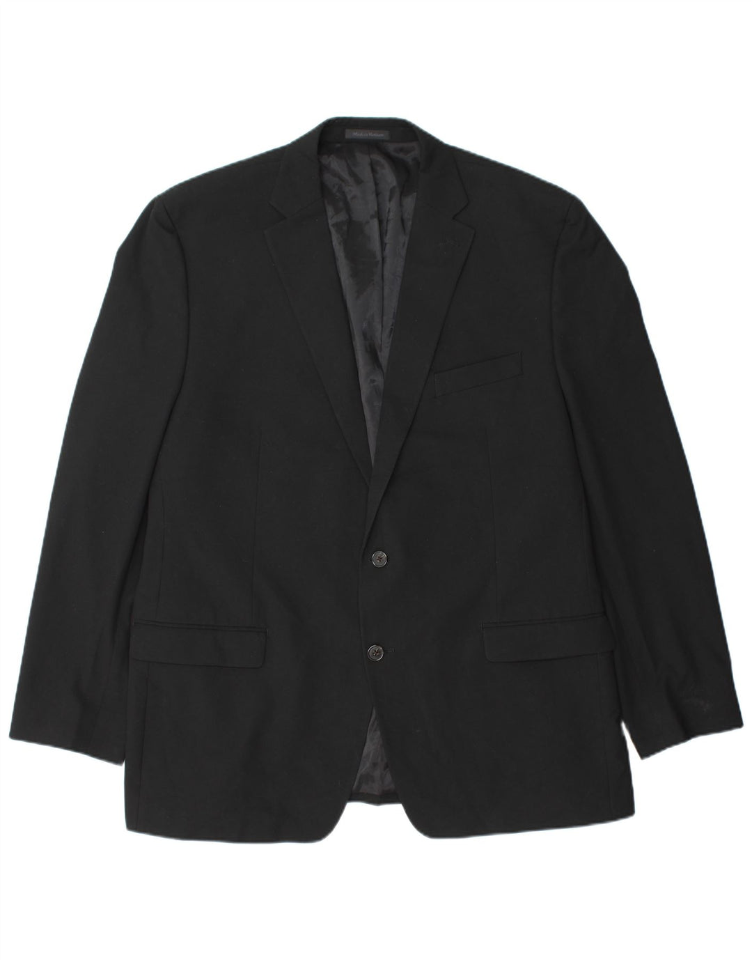 CHAPS Chaqueta tipo blazer larga con 2 botones para hombre UK 48 4XL Poliéster negro