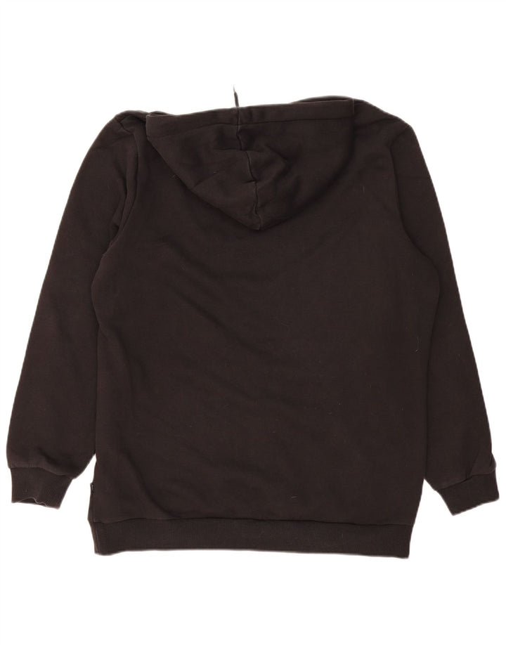 PUMA Sudadera con capucha gráfica para hombre, talla grande, algodón negro