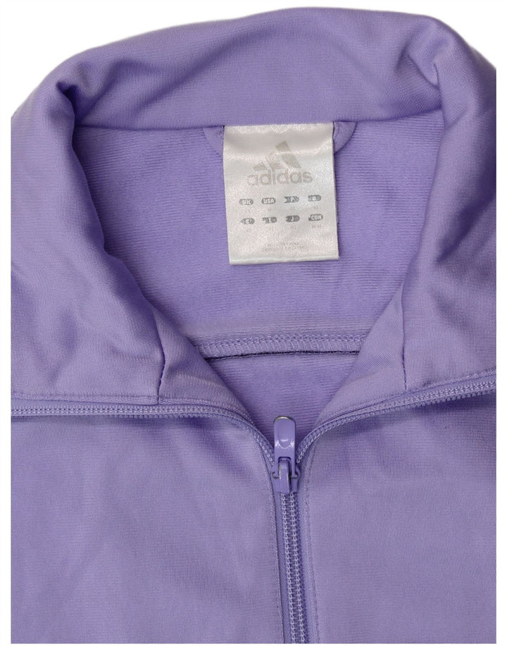 ADIDAS Chaqueta de chándal para mujer Reino Unido 14 Poliéster morado medio