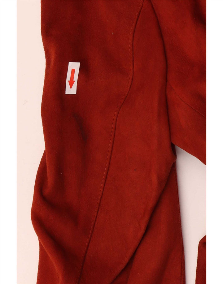 Chaqueta de ante vintage para mujer IT 52 2XL Cuero rojo