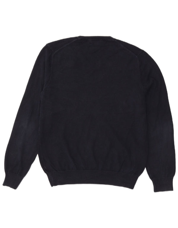 Marks & Spencer - Jersey con cuello en V para hombre, talla grande, algodón azul marino