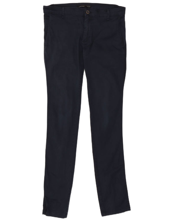 Zara Mens Skinny Chino Pantalones EU 38 Small W30 L32 Azul Marino