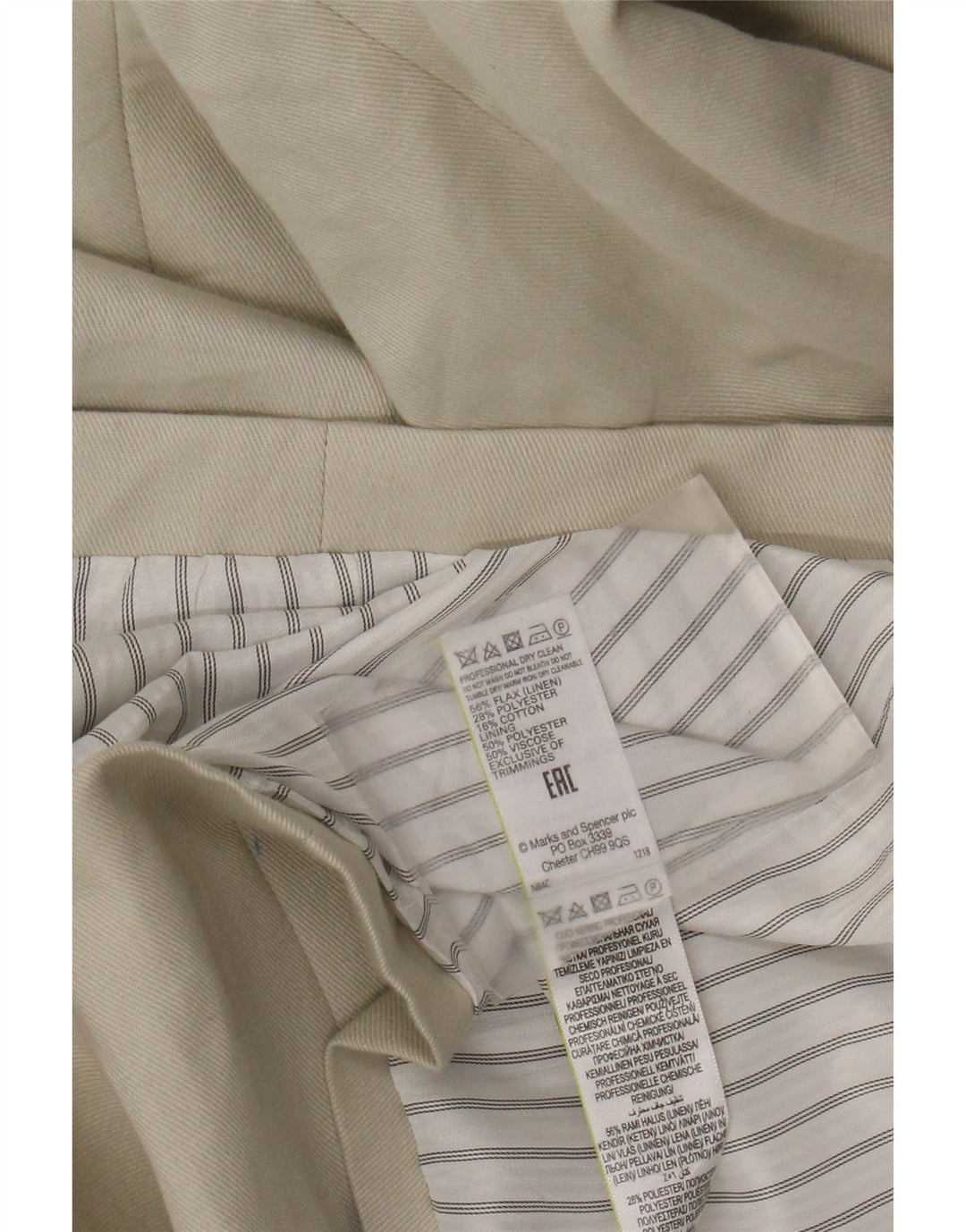 Marks & Spencer Chaqueta tipo blazer con doble botonadura para mujer UK 46 Large Beige