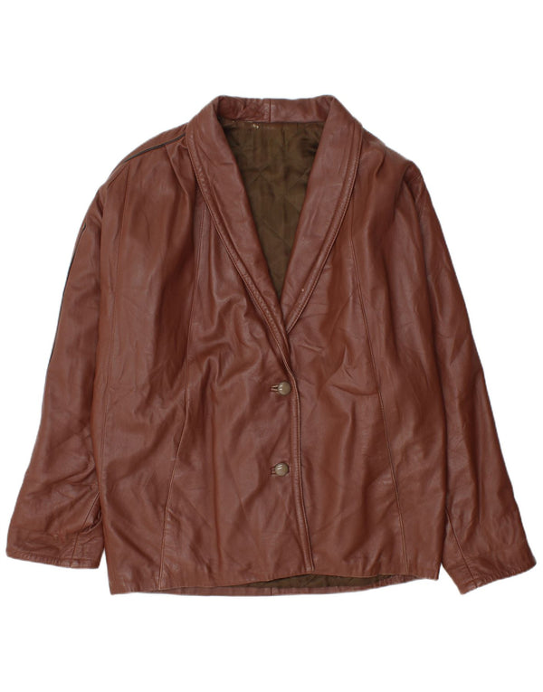 Lavorazione Artigiana Chaqueta extragrande para mujer IT 48 XL Marrón