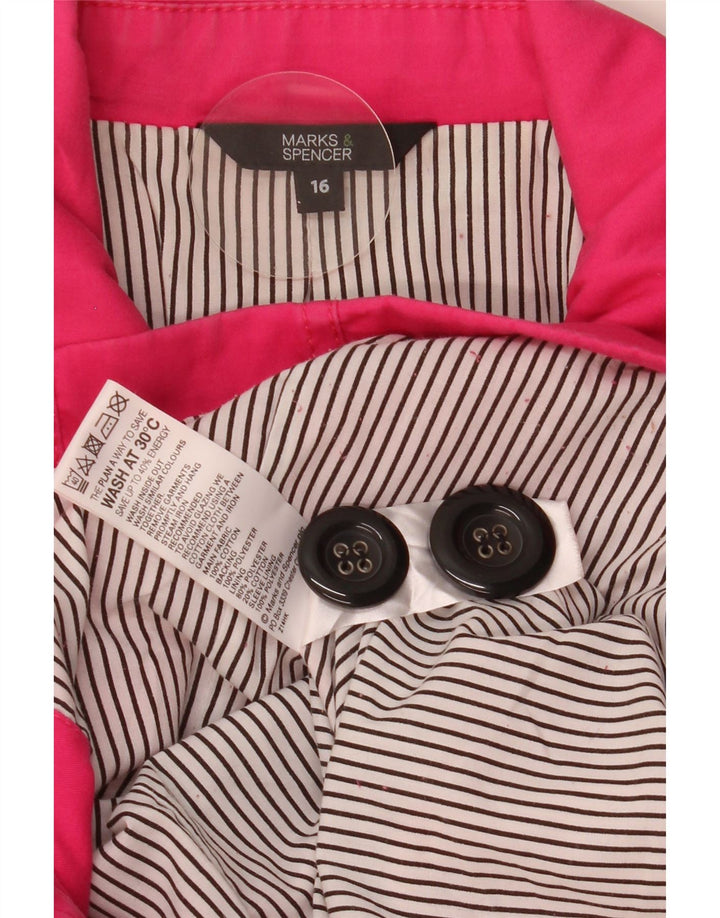 Marks & Spencer Chaquetón para mujer UK 46 Grande Algodón rosa