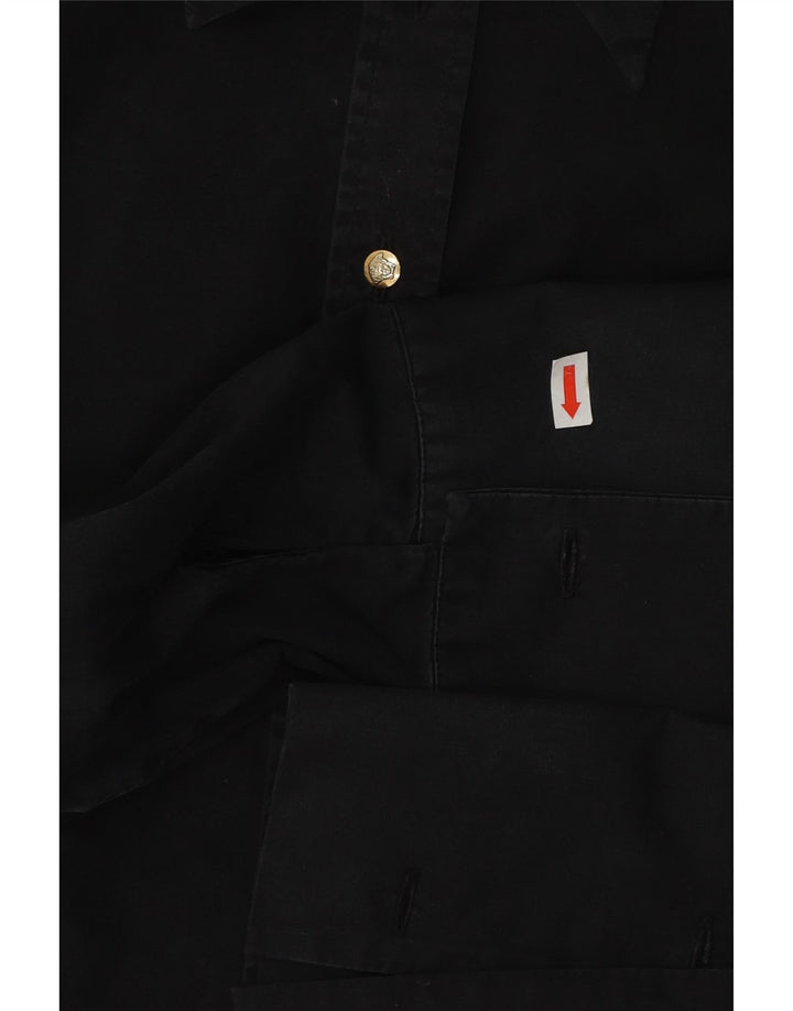 Versace Camisa formal para mujer UK 40 Small Negro