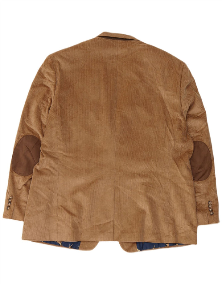 CHAPS Chaqueta tipo blazer de pana con 2 botones para hombre UK 48 4XL Algodón marrón