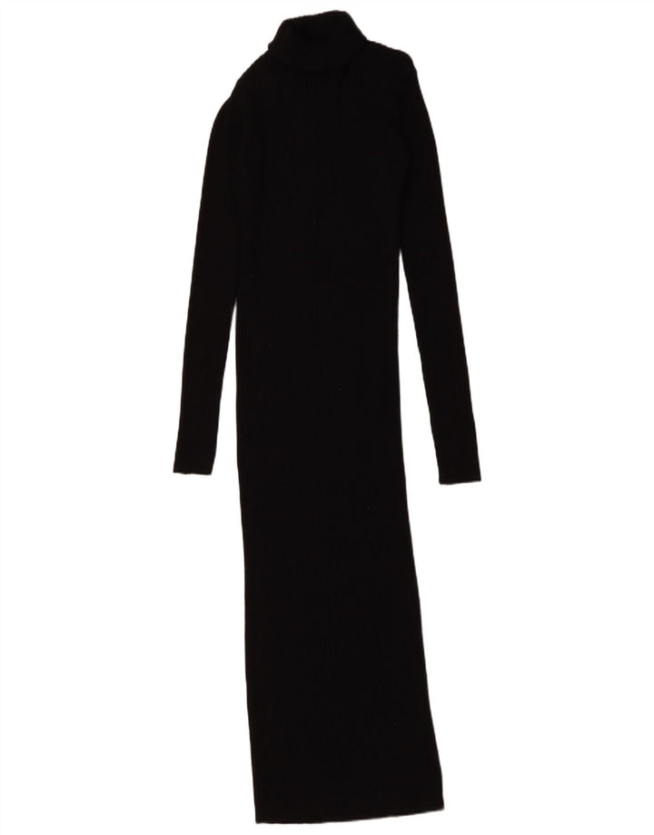 Zara Vestido Maxi Jumper para Mujer UK 8 Small Negro
