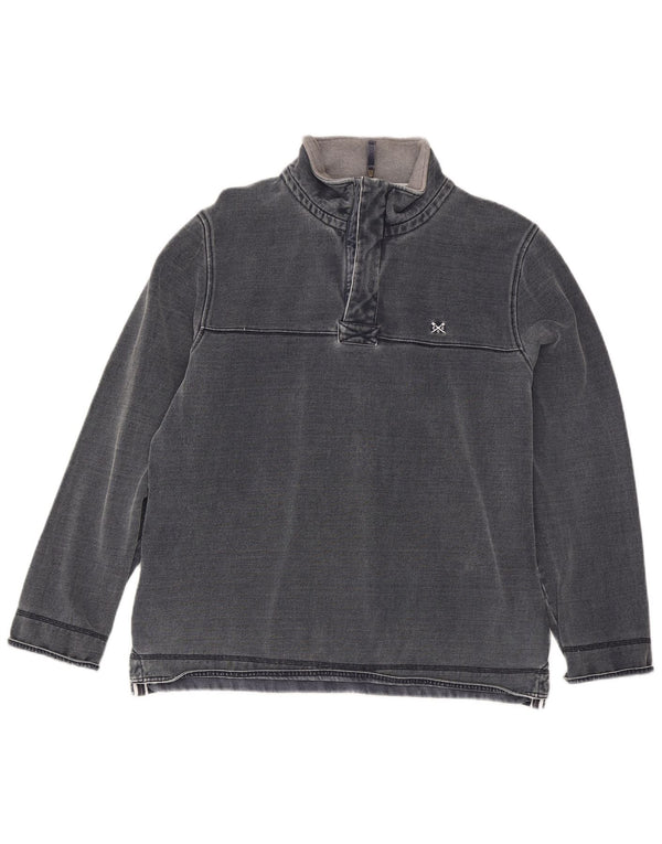 Crew Clothing Sudadera con cuello y cremallera para hombre Jersey XL Azul marino Algodón
