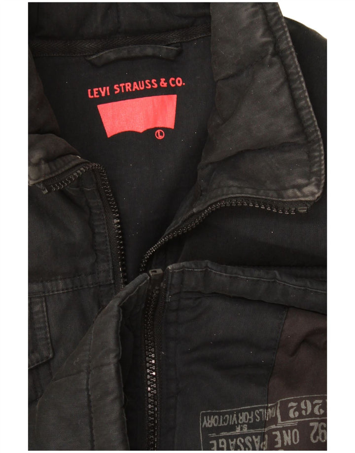 Levi's Chaqueta utilitaria corta para mujer Reino Unido 46 Grande Negro