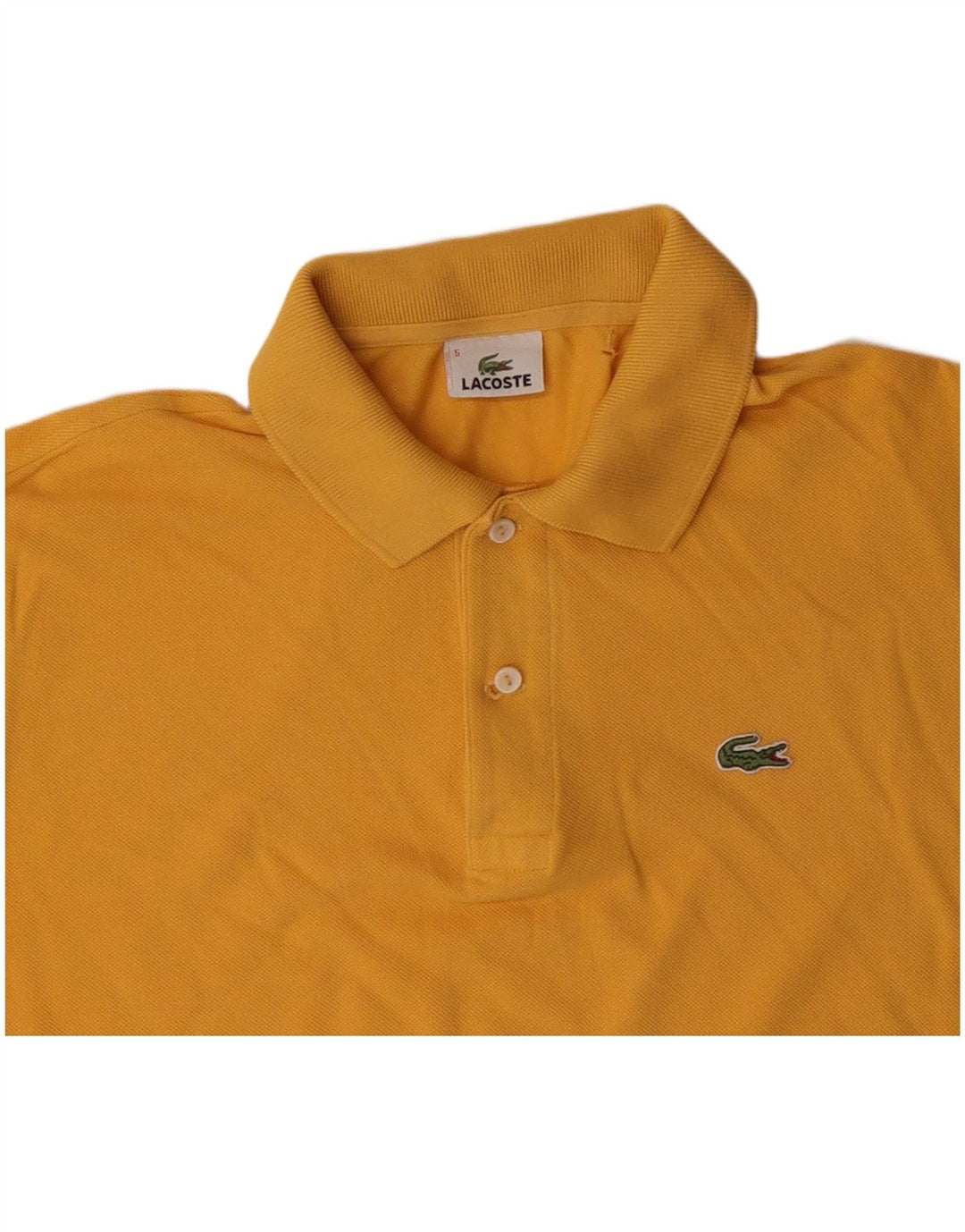 LACOSTE Polo para hombre talla 5 grande algodón amarillo