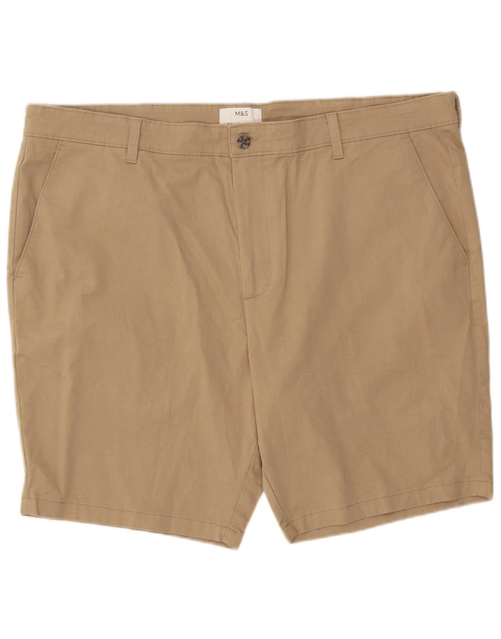 Marks & Spencer Pantalones cortos chinos para hombre W44 2XL Algodón beige