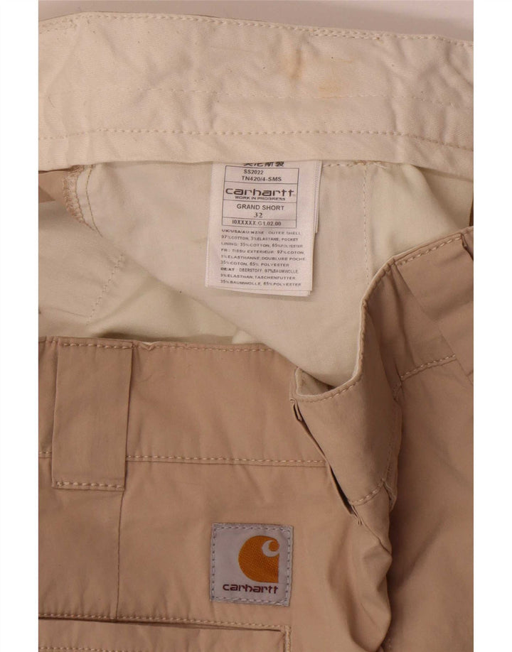 Carhartt Mens Pegged Chino Shorts W32 Algodón Beige Medio