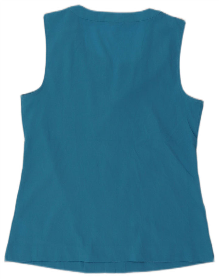 Calvin Klein Blusa sin mangas para mujer UK 6 XS Poliéster azul
